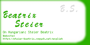 beatrix steier business card